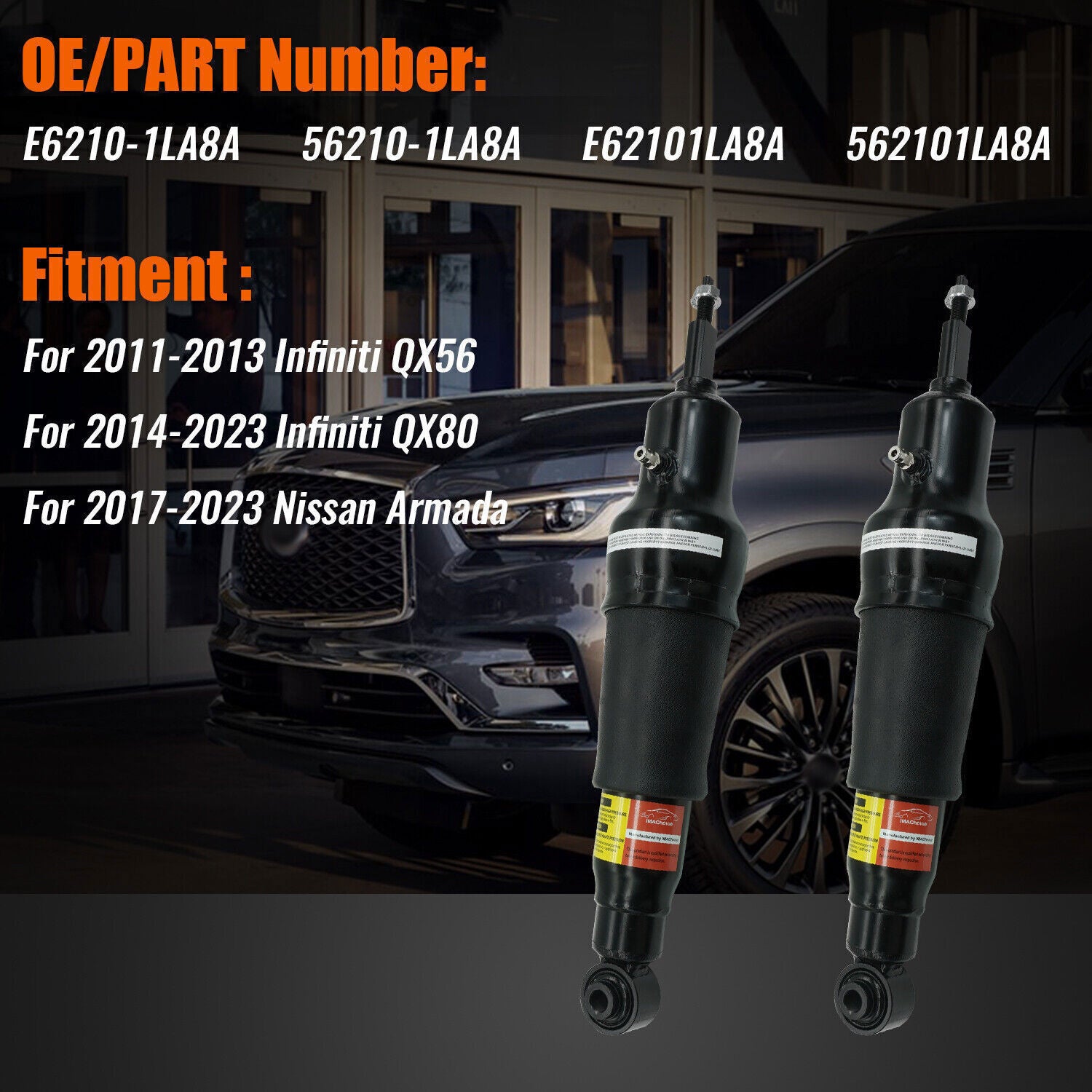 A pair of front shock absorber electric sensors fit the for GMC Arcadia for Cadillac XT5 2017-2020.