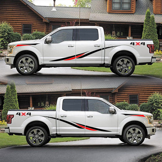 Fit  for ford  F150 F350 Ranger Pickup Decal Stickers 4x4 Side Graphics Decoration