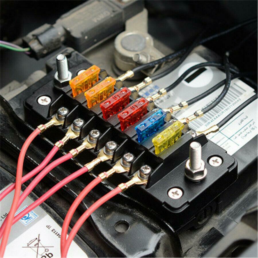 Automotive/Marine UTV 4x4 Blade Fuse Box Cover 12V Universal 6-Way n
