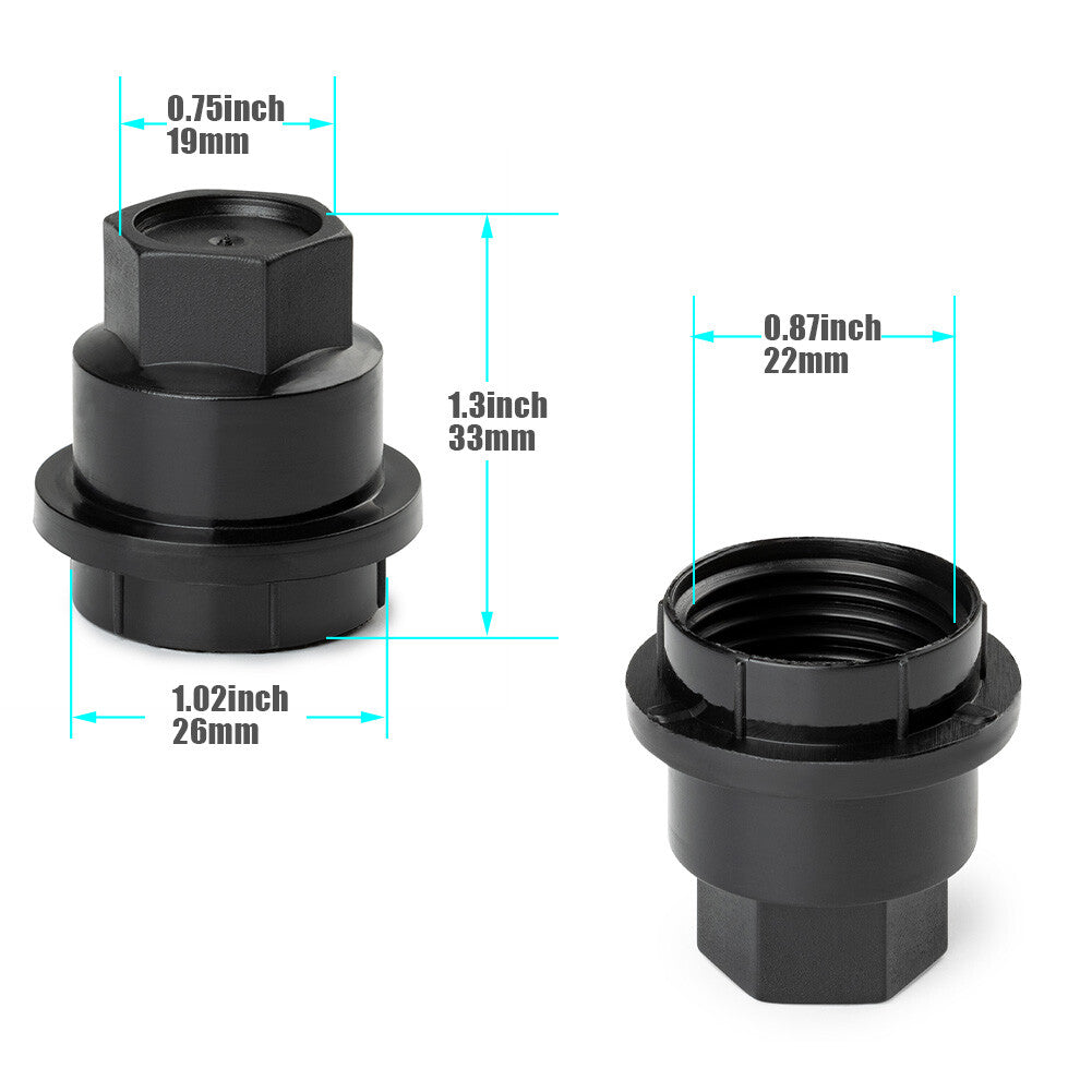 Suitable for S10 Blazer for GMC Jimmy Sonoma 20-piece black LUG NUT COVERS hats from the . v