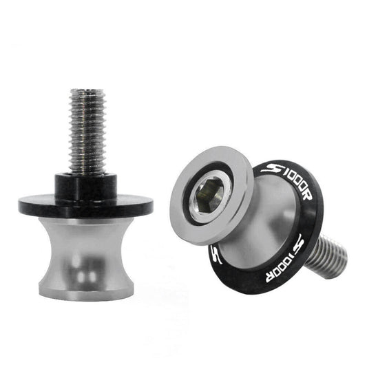 for BMW S1000R S1000RR 2014-2018 Silver Swingarm Spools Stand M8 Screws Slider