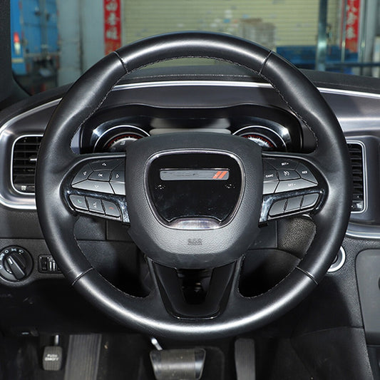 Steering Wheel Cover Accessories for Dodge Charger for Challenger 15-23 ABS Black
