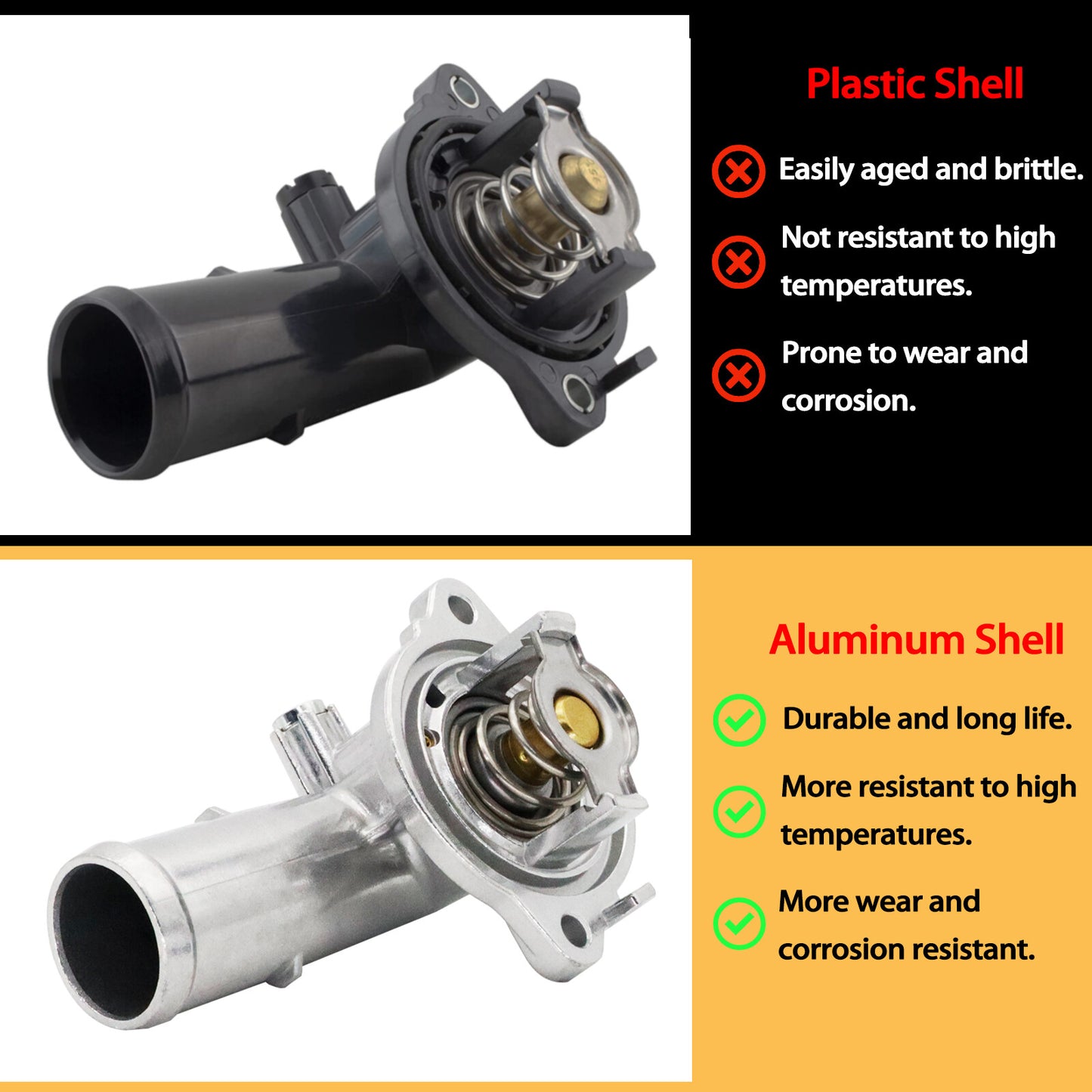 Aluminum Upgrade Coolant Thermostat Housing for Jeep for Wrangler JK 2012-2018 3.6L Q