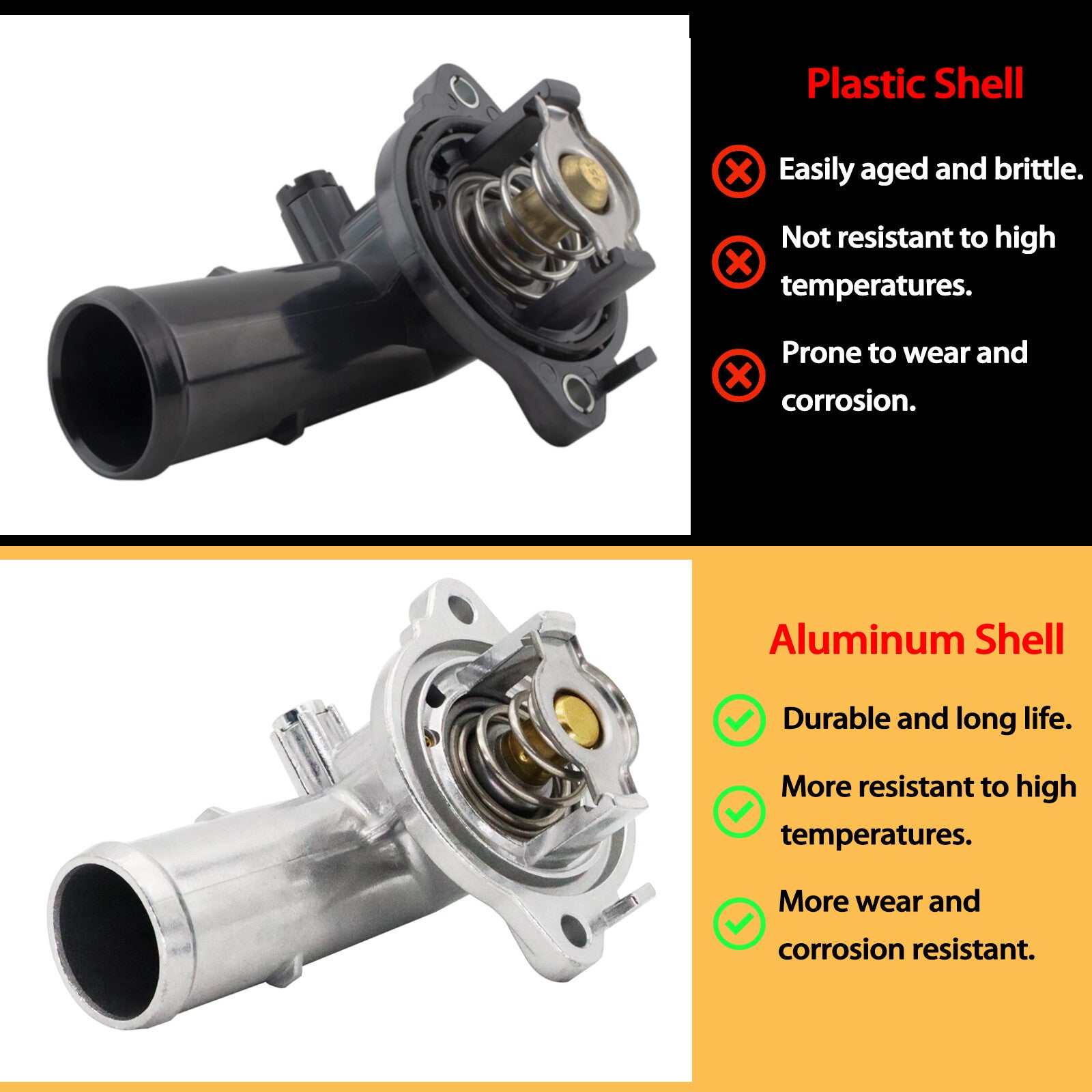 Aluminum Upgrade Coolant Thermostat Housing for Jeep for Wrangler JK 2012-2018 3.6L Q