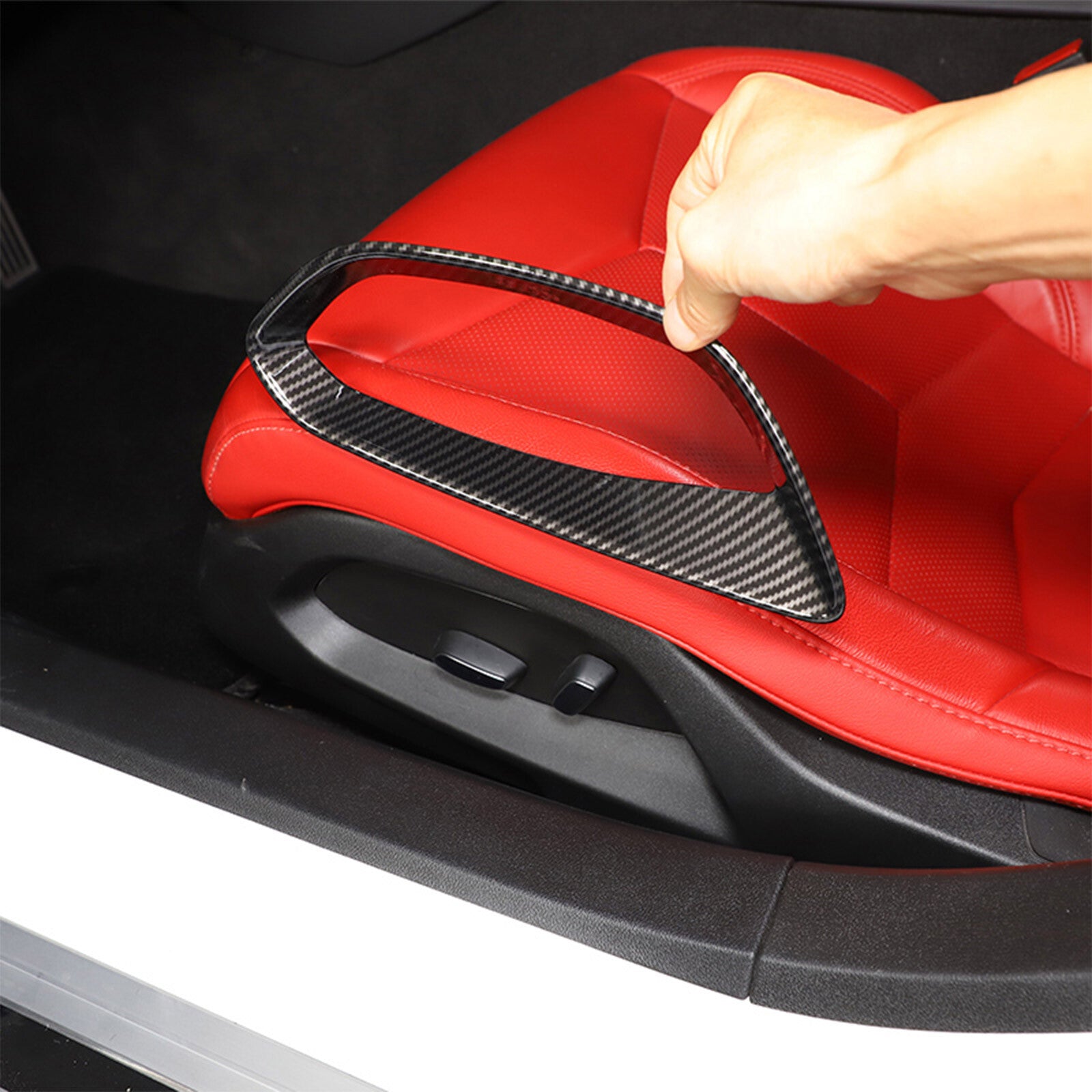 for Seat adjustment button control panel decorative protective cover suitable for Corvette C8 2020 - 2023 - n