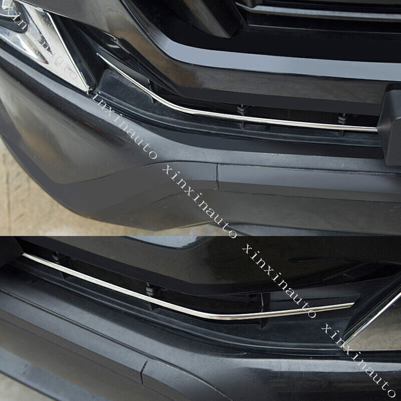 S.Steel Front FogLight Molding Trim Strip for Toyota for Land Cruiser LC200 2016-21