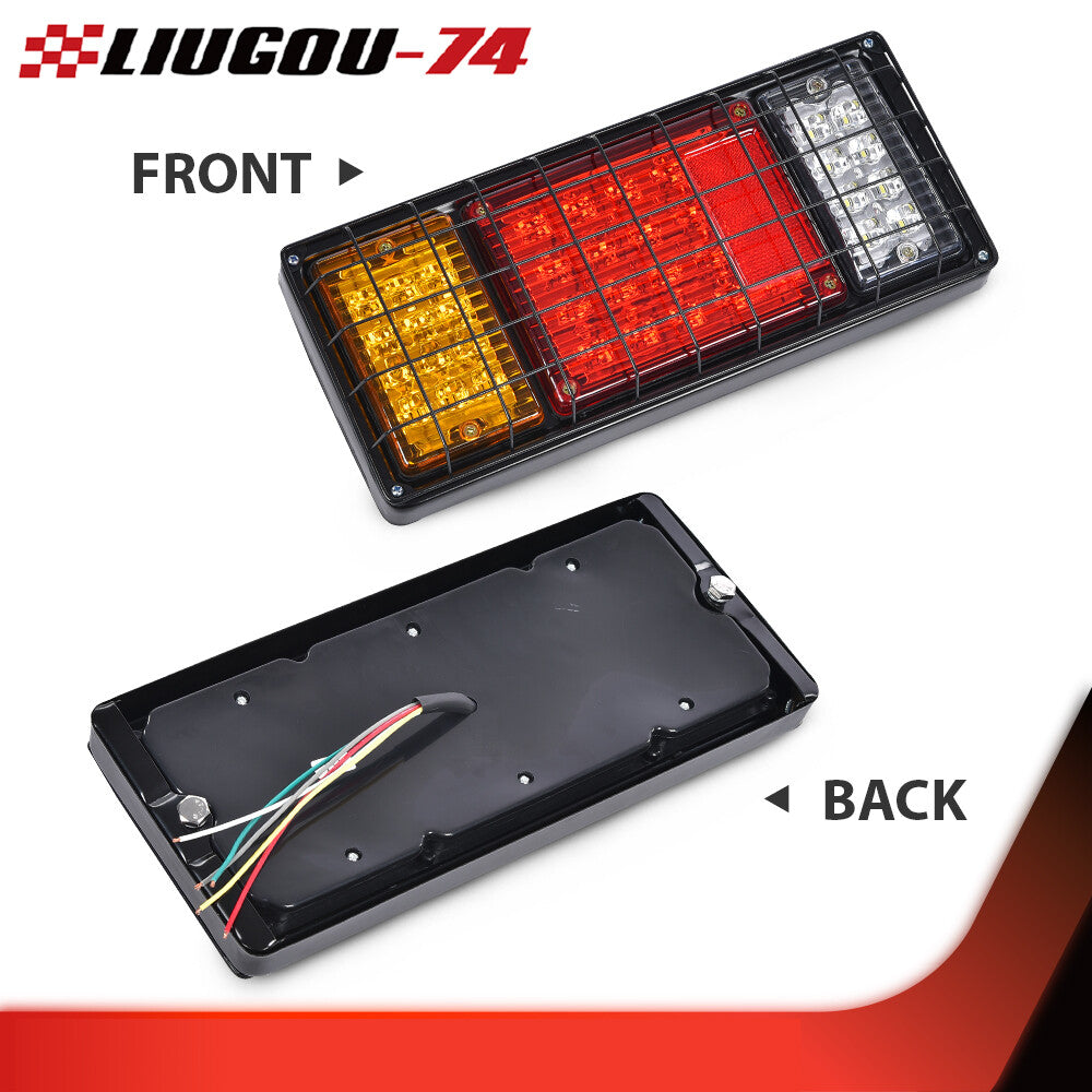 2x40 LED rear turn signal brakes and reverse driving lights for trucks, trailers, RVs, and campervans. Q
