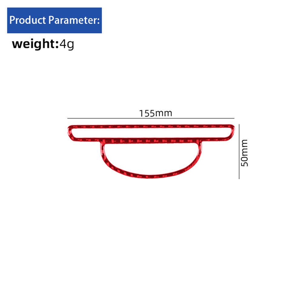 Red Carbon Fiber CD/DVD Button Frame Cover for Subaru Legacy Outback 2010-2014 v