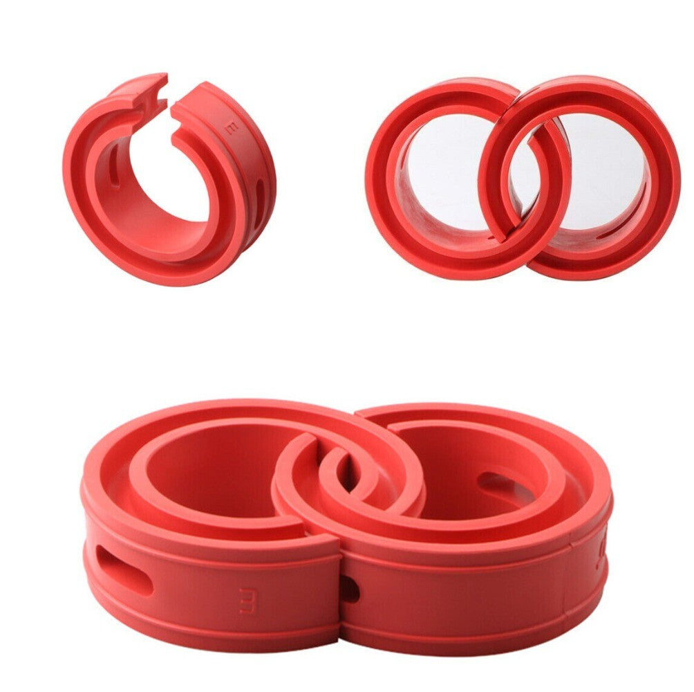 2Pcs Type-E Red Car Rubber Shock Absorber Spring Bumper Buffer Power Cushion New n