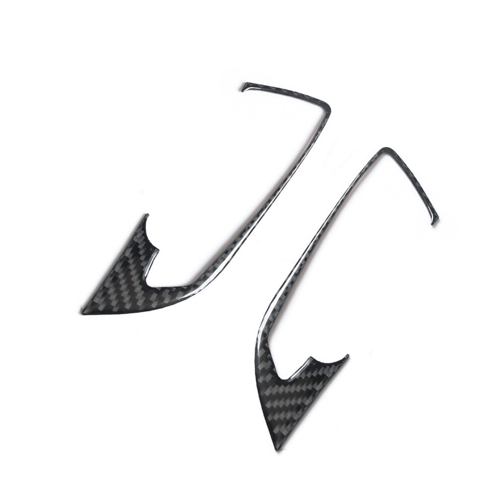 2Pcs Carbon Fiber Interior Rear Door Panel Cover Trim for Kia Cadenza 2014-2016 v