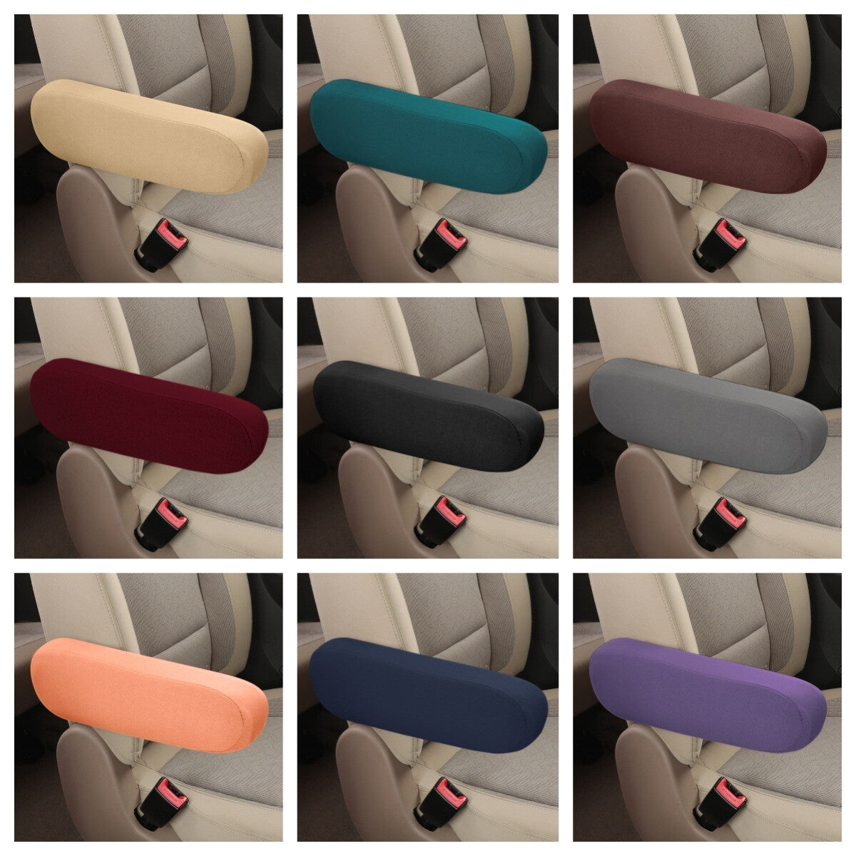 1Pair Car Front for Seat Armrest Cover Universal Elastic Cloth Fabric Auto Truck SUV