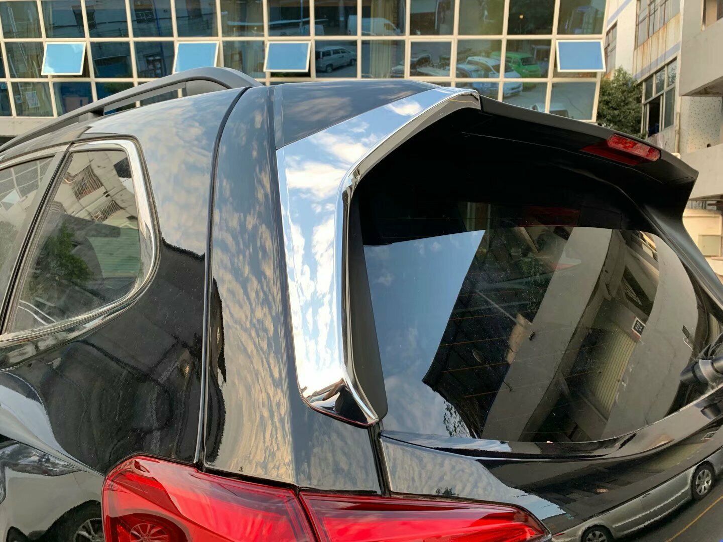 for Subaru Forester ABS Chrome Rear Window Sequin Cover Accessories Sticker
