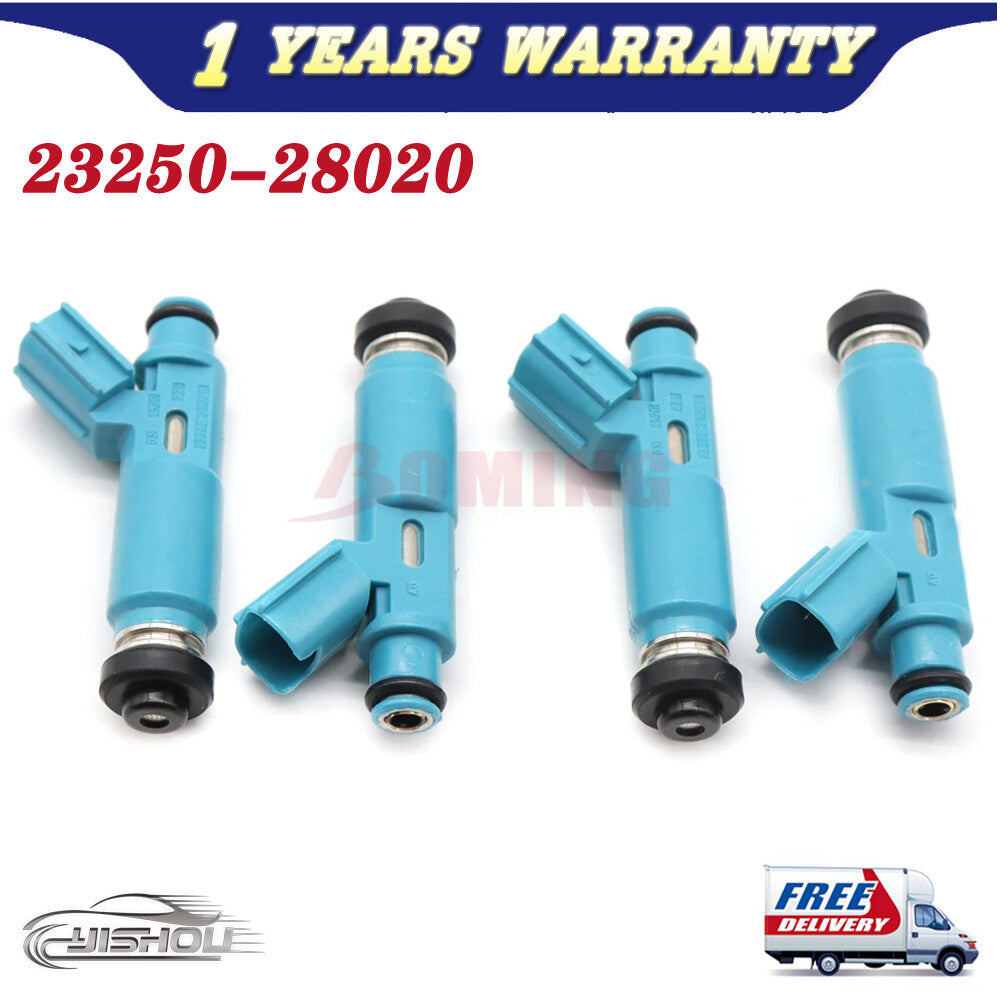 Set of 4pcs New Fuel Injector 23250-28020 for Toyota for Camry Highlander Solara
