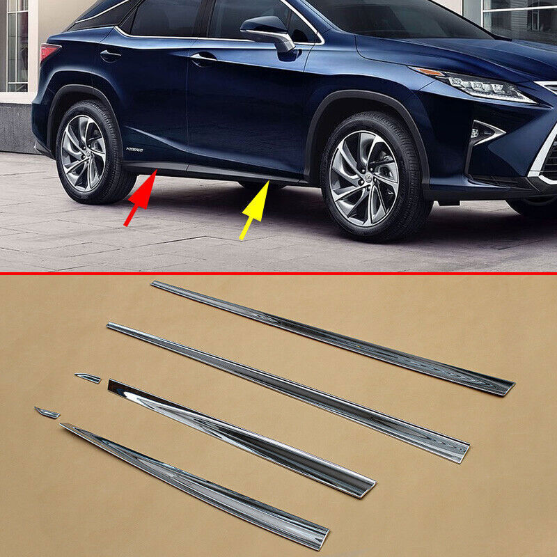 Chrome Door Body Side Molding Cover Trim for Lexus RX200t RX350 RX450h 2016-2019