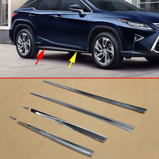 Chrome Door Body Side Molding Cover Trim for Lexus RX200t RX350 RX450h 2016-2019