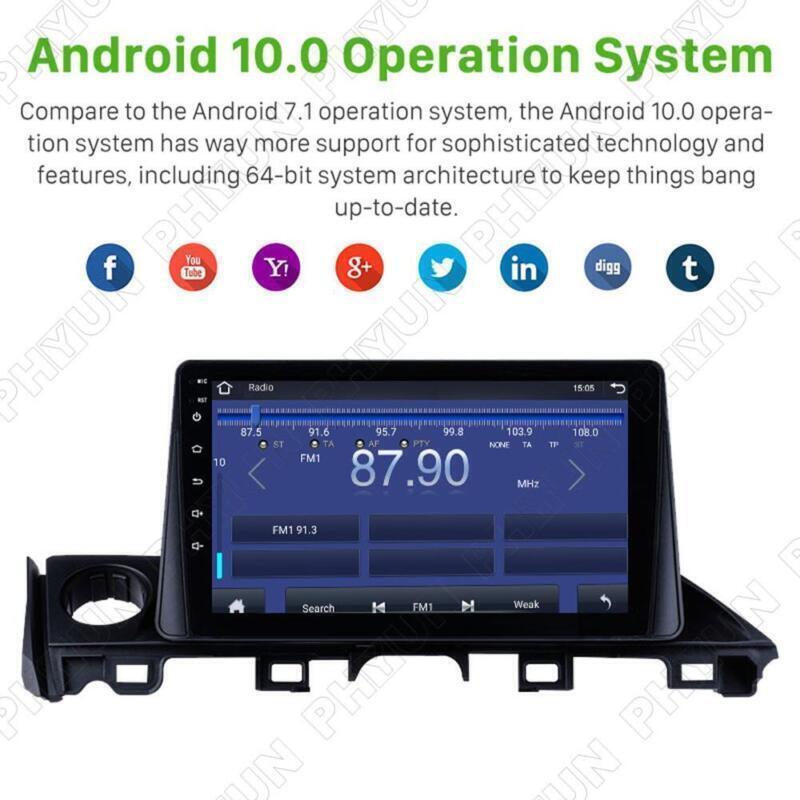 Head Unit Radio Player GPS FM for Mazda 6 Atenza 2017 LHD 9 Android 10 1+16GB