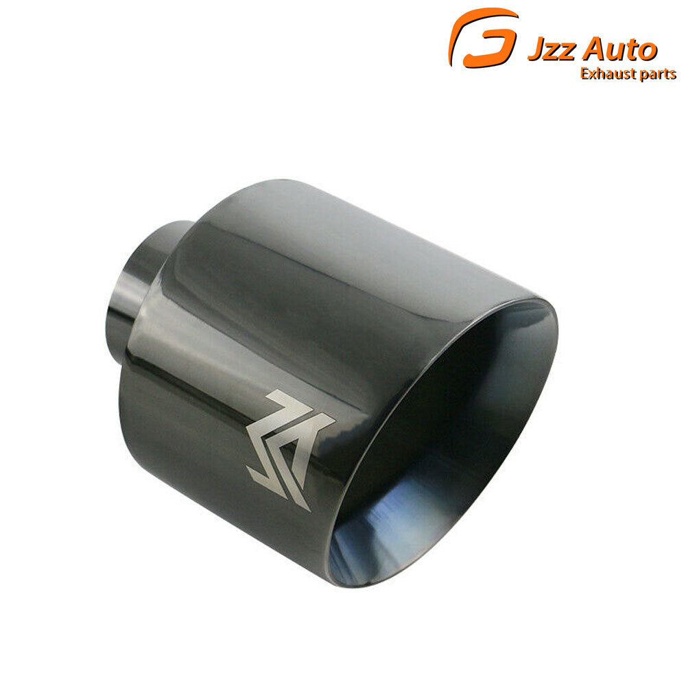 1PC Universal 2.5'' ID 4.5'' OD Exhaust End Tips Muffler Black Tip Slant