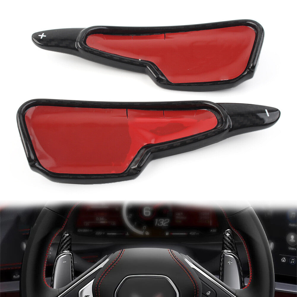 Steering Wheel Shift Paddle for Chevrolet for Corvette C8 2020-22 Carbon Fiber Black