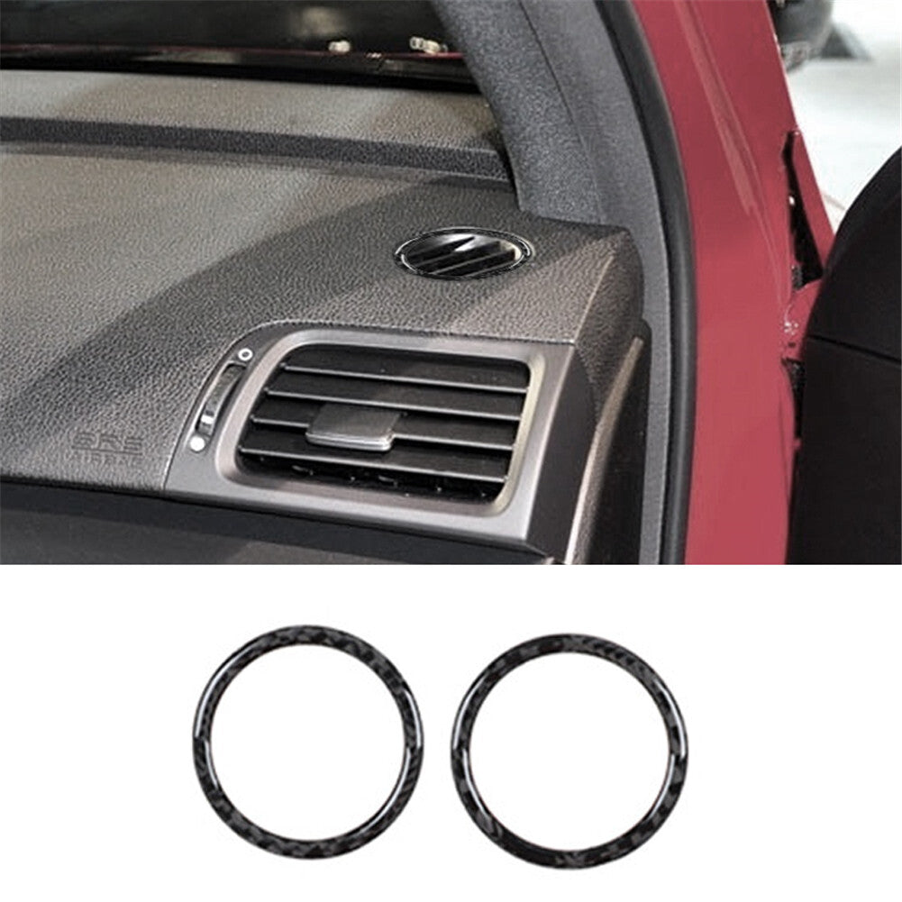 2Pcs Carbon Fiber Interior Defogger Vent Cover Trim for Acura TSX 2009-2014