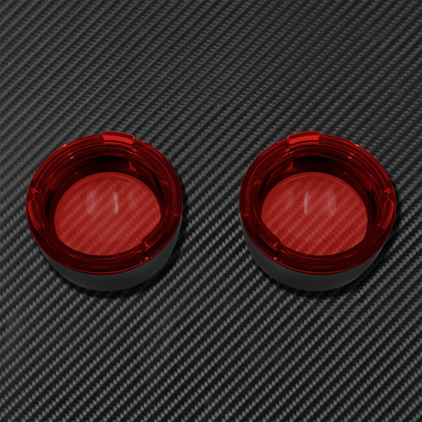 Gloss Red Trim Ring Bullet Turn Signal Lens Cover Fit for Harley Sportster Dyna