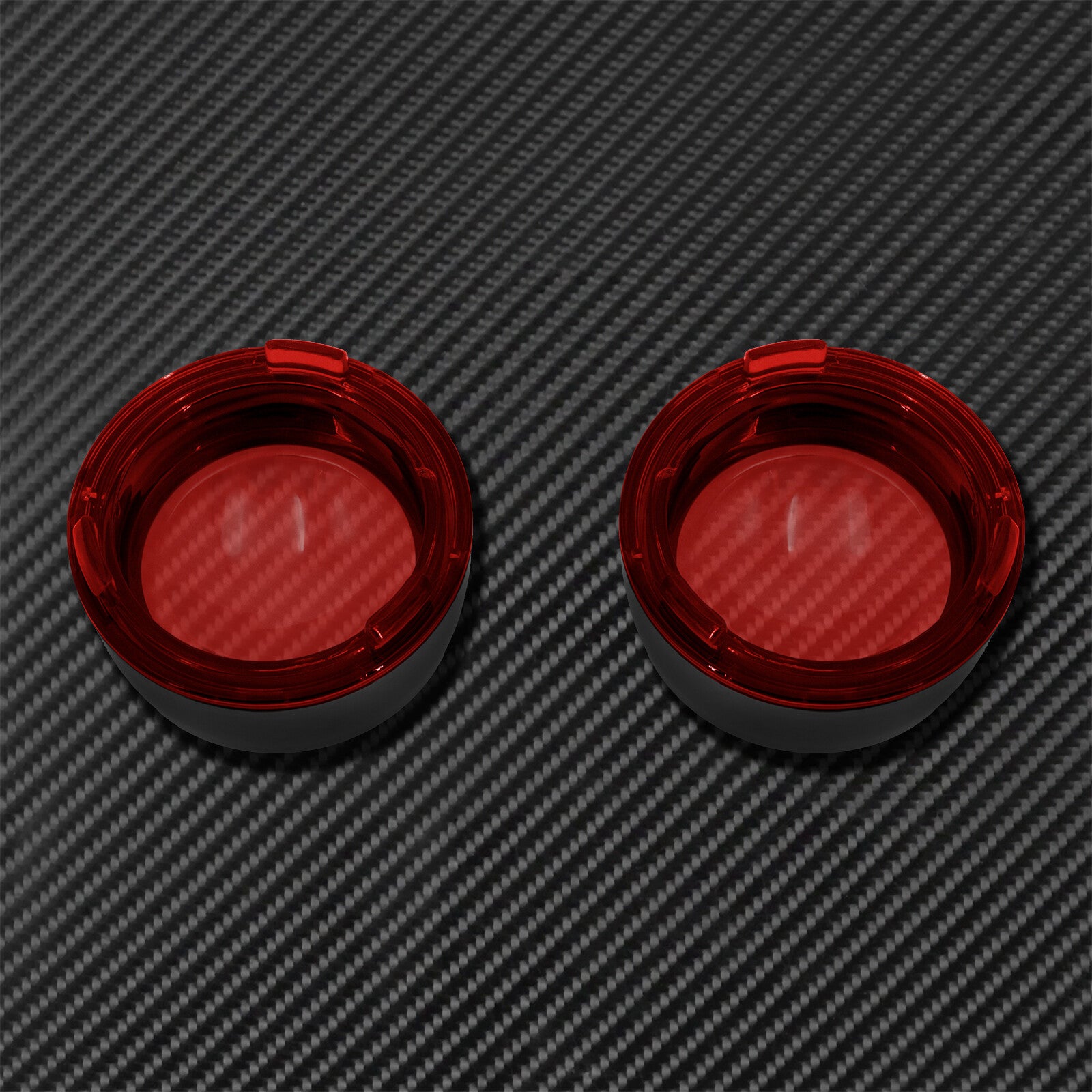 Gloss Red Trim Ring Bullet Turn Signal Lens Cover Fit for Harley Sportster Dyna