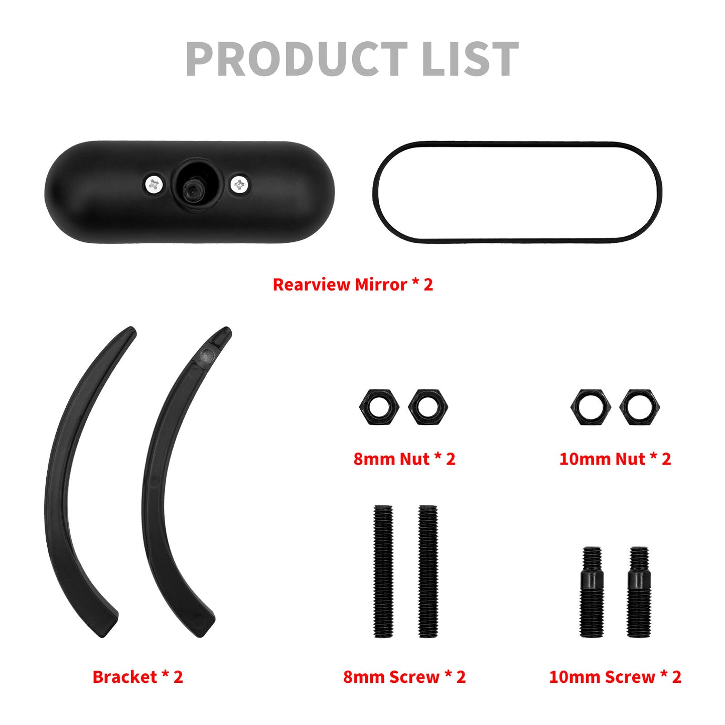Matte Black for Mini Oval Side Mirror for Harley Road King Street Glide Softail Dyna Q