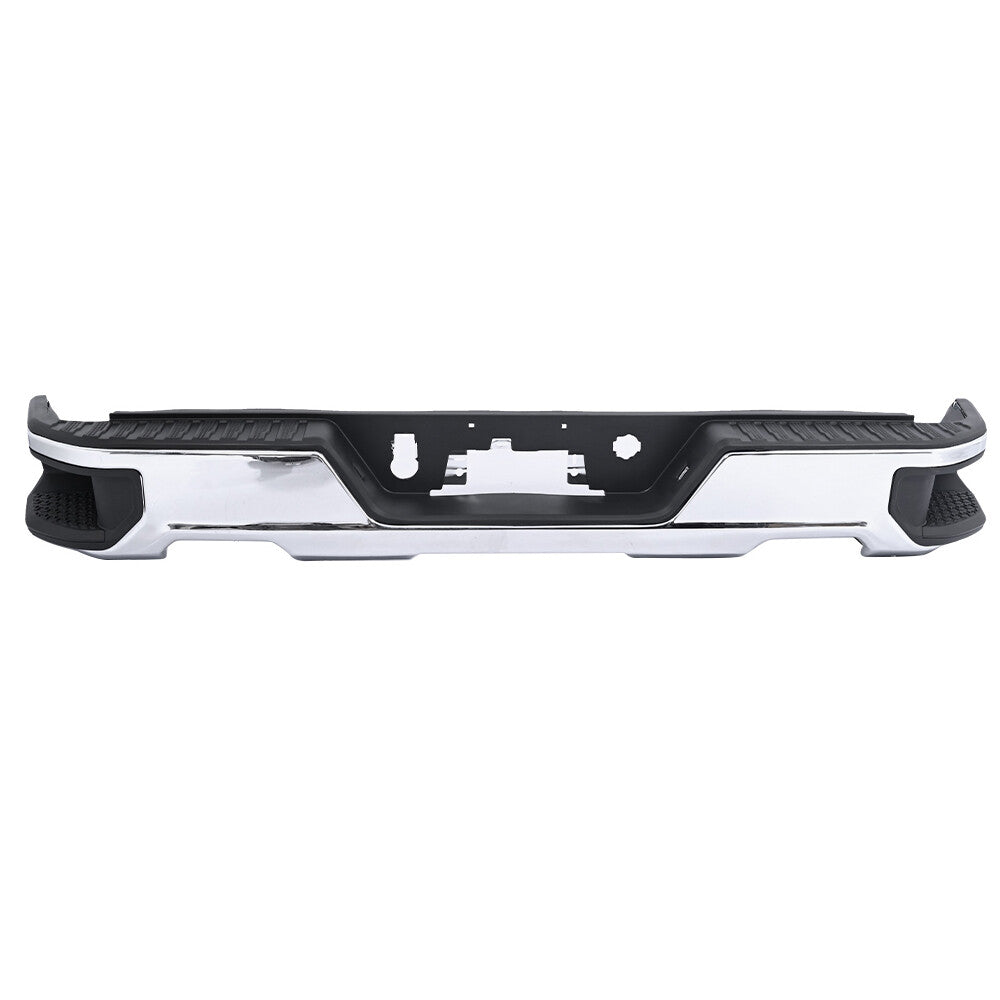 Chrome Bumper Assembly For 19-23 for Chevy Silverado for GMC 1500 Steel W/O Park W/ Dual