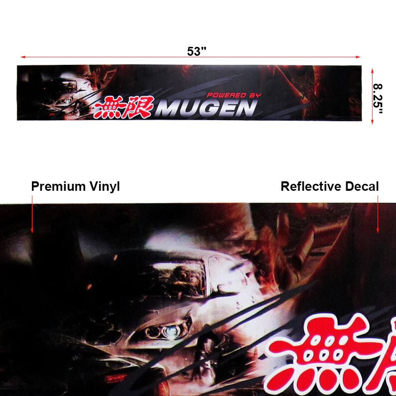 Car window/windshield sticker vinyl banner decals for Mugen universal