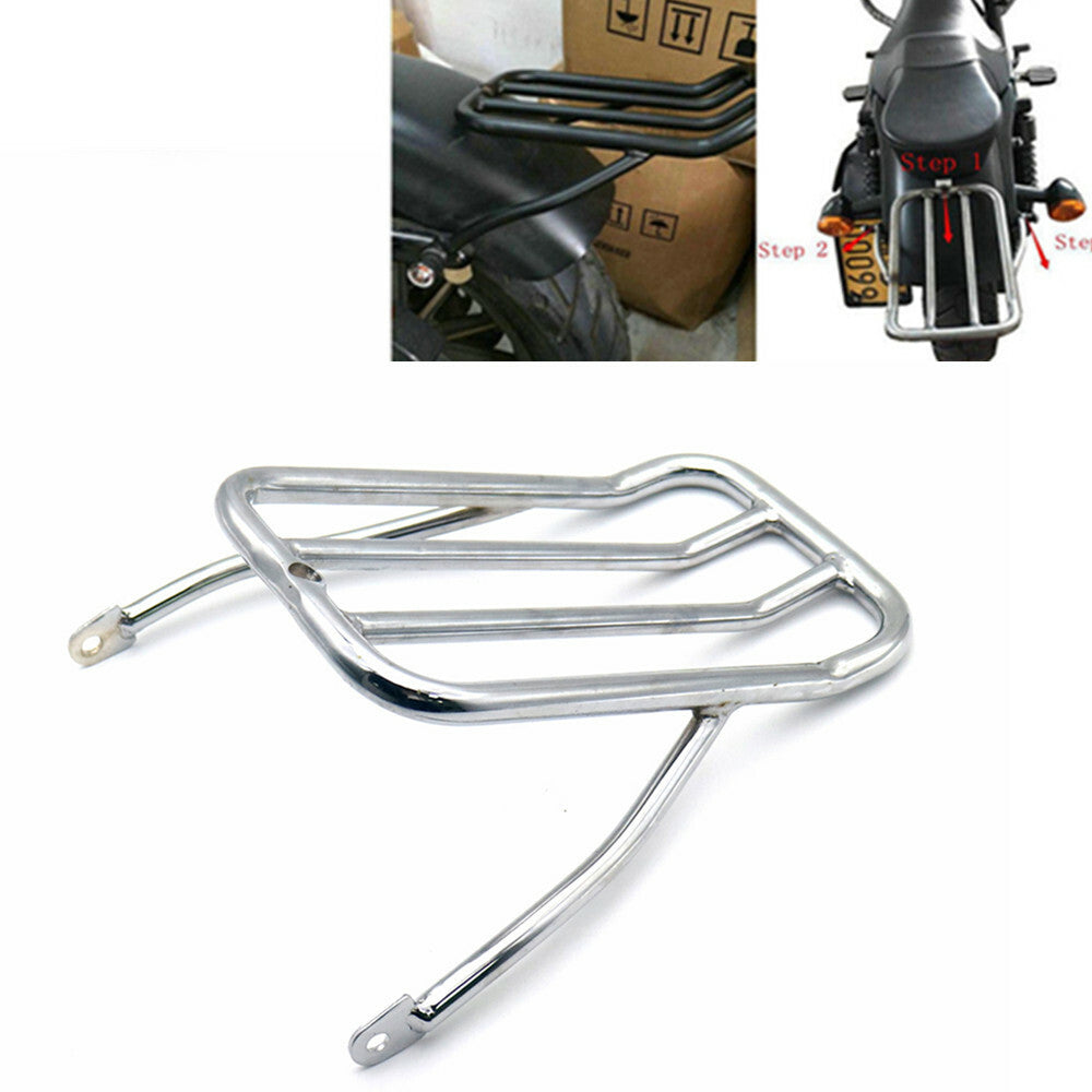 Chrome Chopped Fender Luggage Shelf Frame Rack for Harley Sportster XL883N 09-18