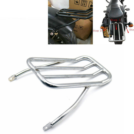 Chrome Chopped Fender Luggage Shelf Frame Rack for Harley Sportster XL883N 09-18