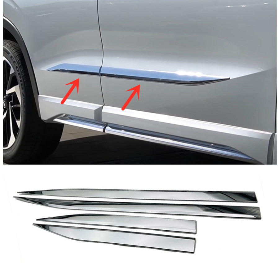 Silver Side Door Body Protector Chrome Covers for Mitsubishi Outlander 2022-2023