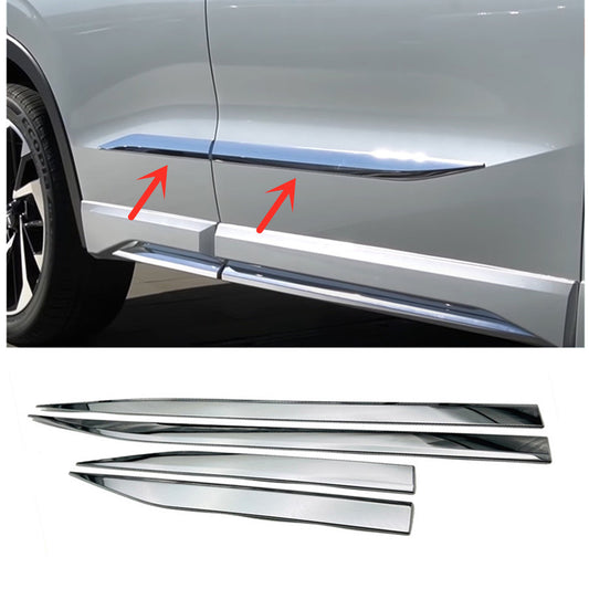 Silver Side Door Body Protector Chrome Covers for Mitsubishi Outlander 2022-2023