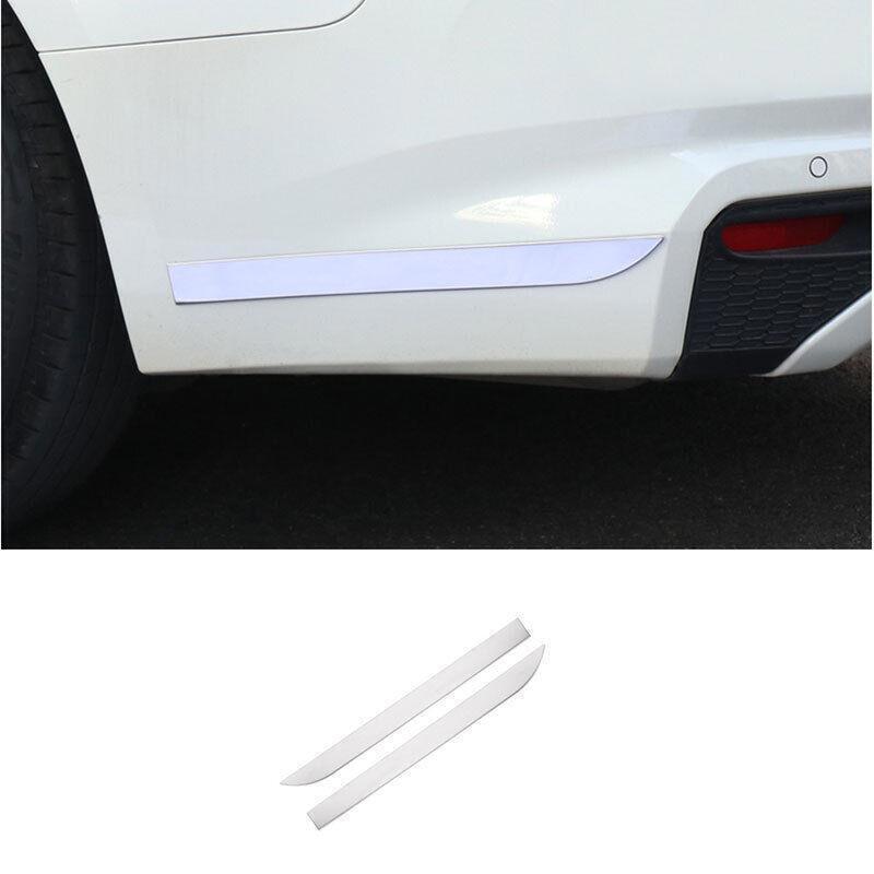 2X Rear Bumper Side Spoiler Strip Trim for Nissan Altima 2019-2022 Chrome Steel
