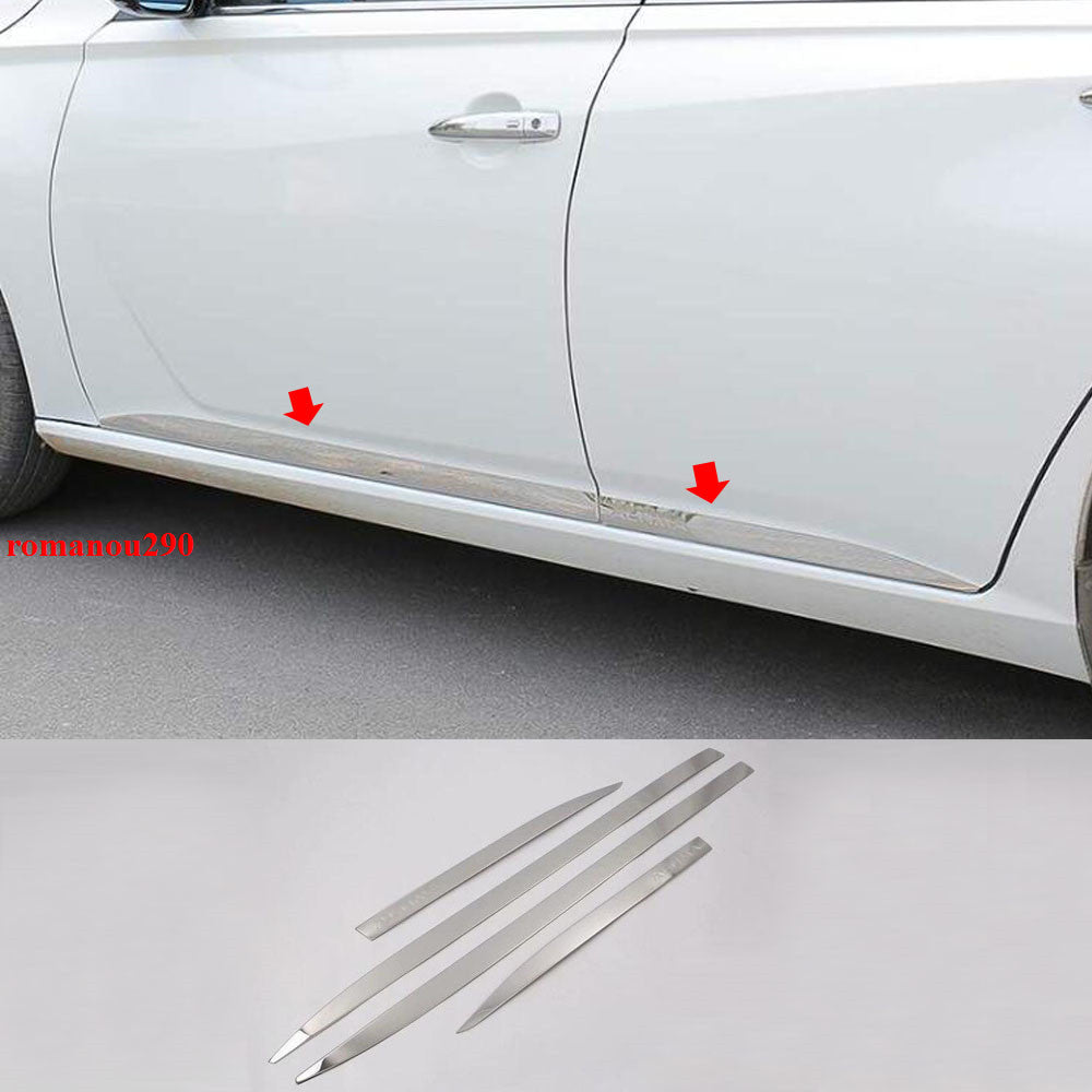 4x for Nissan Altima 2019-24 Stainless Chrome Side Door Body Molding Cover Trim