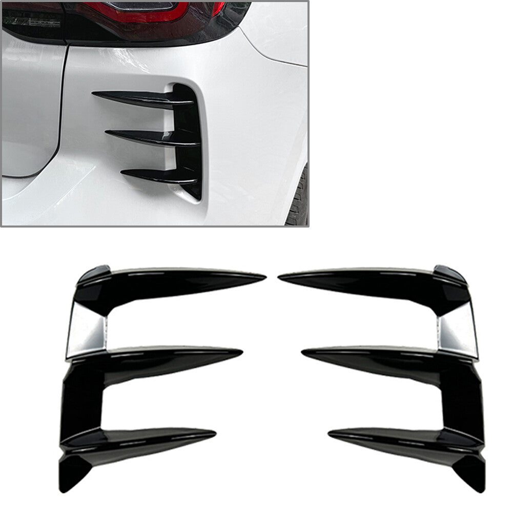 Rear Bumper Spoiler Vent Trim Cover Gloss Black for BMW X3 G01 LCI M-Sport 22-23