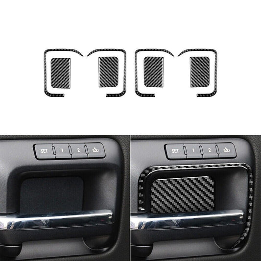 3Pcs Red Side Door Horn Trim Cover Decoration Carbon Fiber for Audi Q5 2009-2017 v