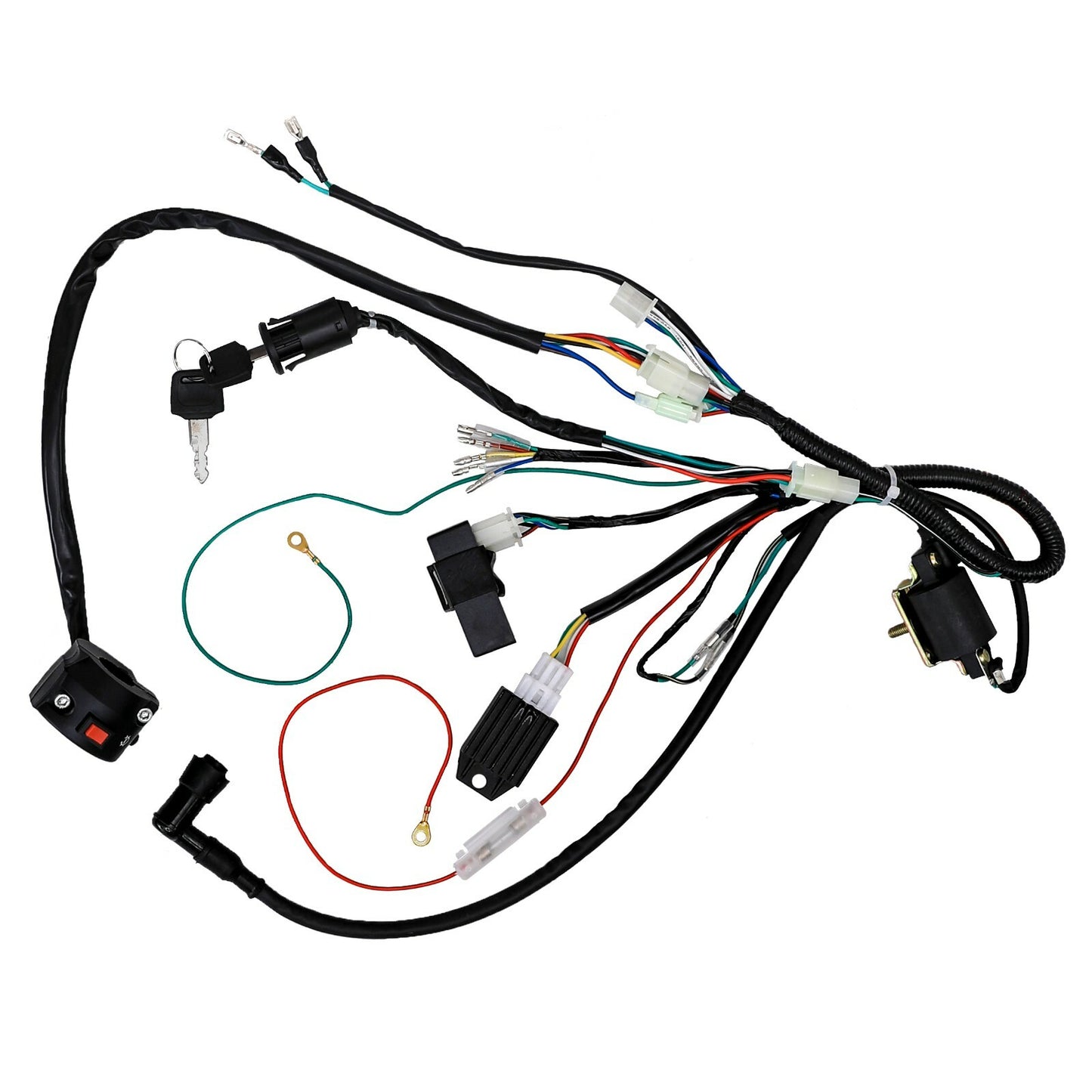 Wiring harness with light wires suitable for 50cc, 125cc, and 140cc engine off-road bicycles, Apollo SSR