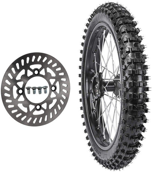 1.6x17 70/100- 17 Front Wheel Tyre Tube Rim Rotor for 125cc 140cc Pit Dirt Bike