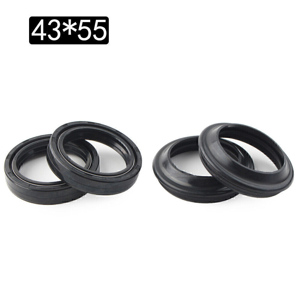 4x 43X55-9.5 MM Motorcycle Front Fork Damper Shock Absorber Fork Dust Oil Seal
