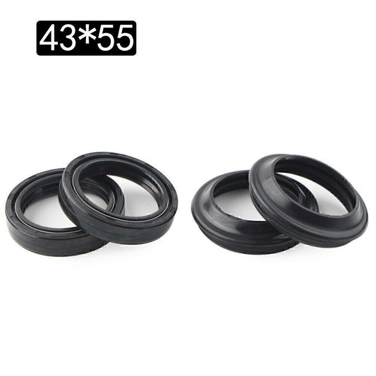 4x 43X55-9.5 MM Motorcycle Front Fork Damper Shock Absorber Fork Dust Oil Seal