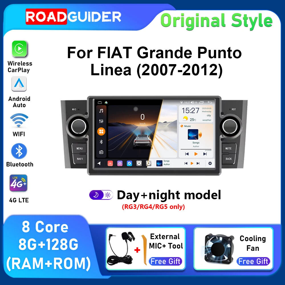 CarPlay Car Radio for Fiat Linea Grande Punto 2007-2012 GPS Multimedia Player