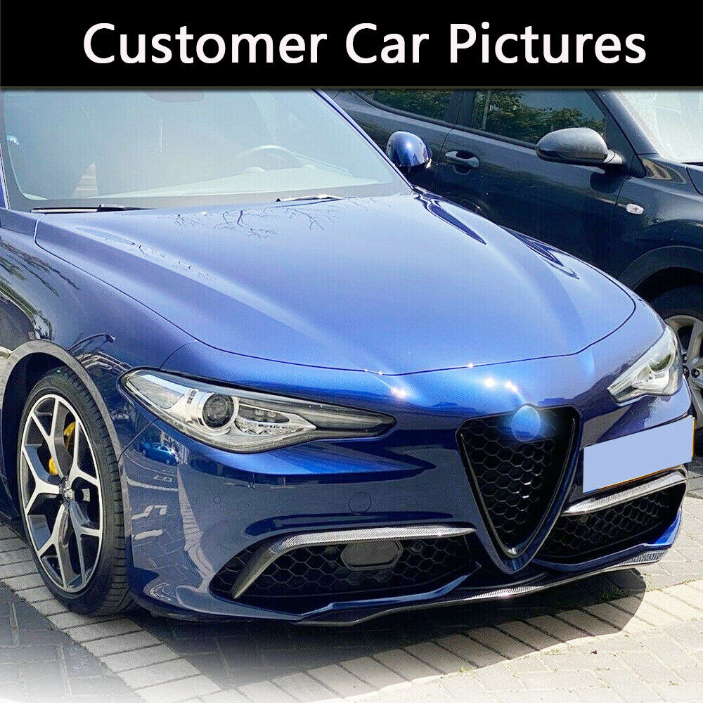 for Alfa Romeo Giulia Sport 2017-2020 Carbon Fiber Front Bumper Lip Chin Spoiler