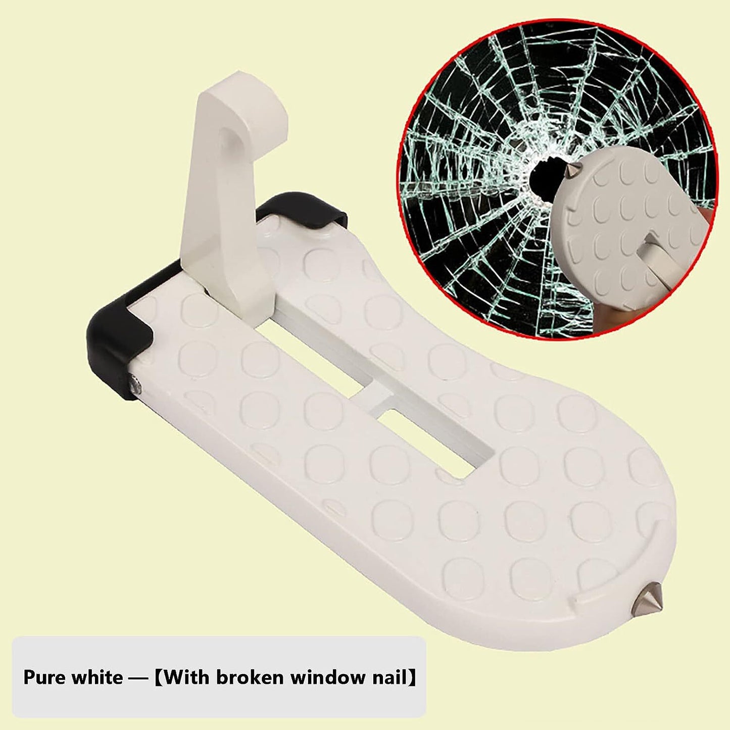 White Folding Car Door Latch Hook Step Foot Pedal Ladder for Jeep Truck SUV