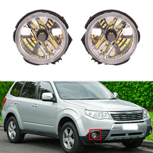1 Pair For 2008-2013 for Subaru Forester LED 2Pcs Front Fog Lights Fog Lamps W/Bulbs v