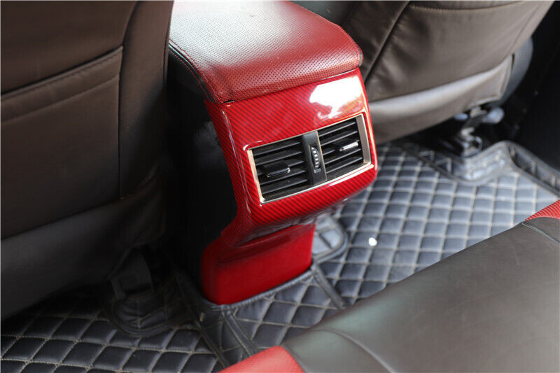 Rear Air Outlet Vent Frame Trim Inner Fit for Lexus NX 2015-20 Red Carbon Fiber