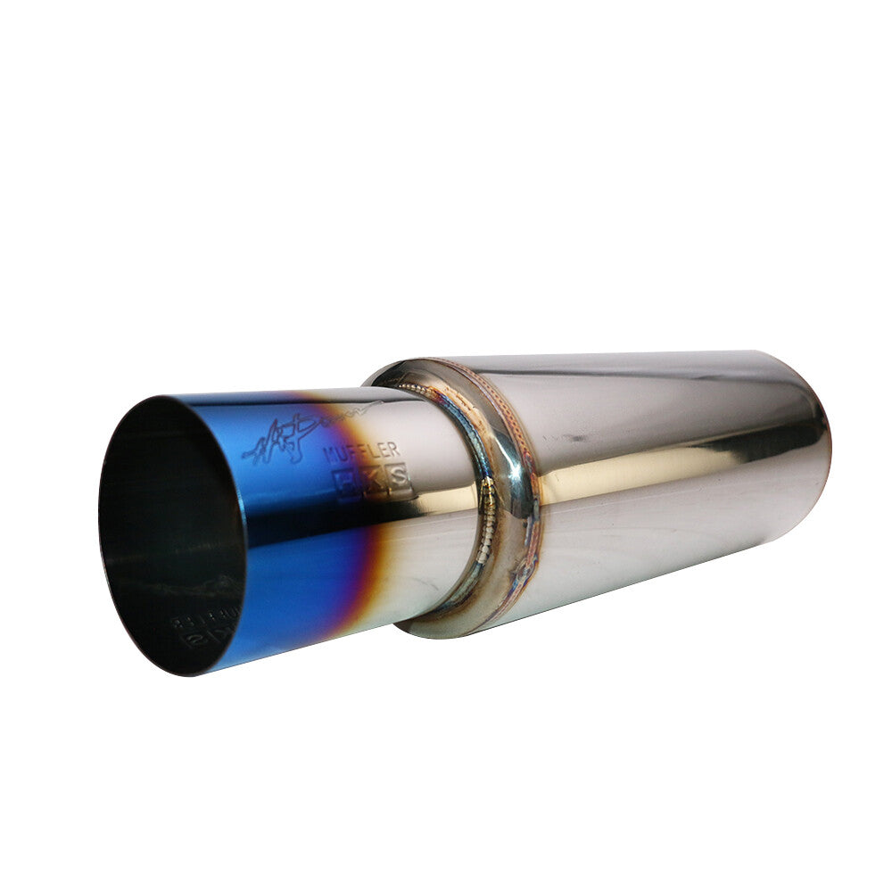 2.5 Inlet 4 Outlet Great Sound Exhaust Muffler Tips 5 Body Resonator Tip