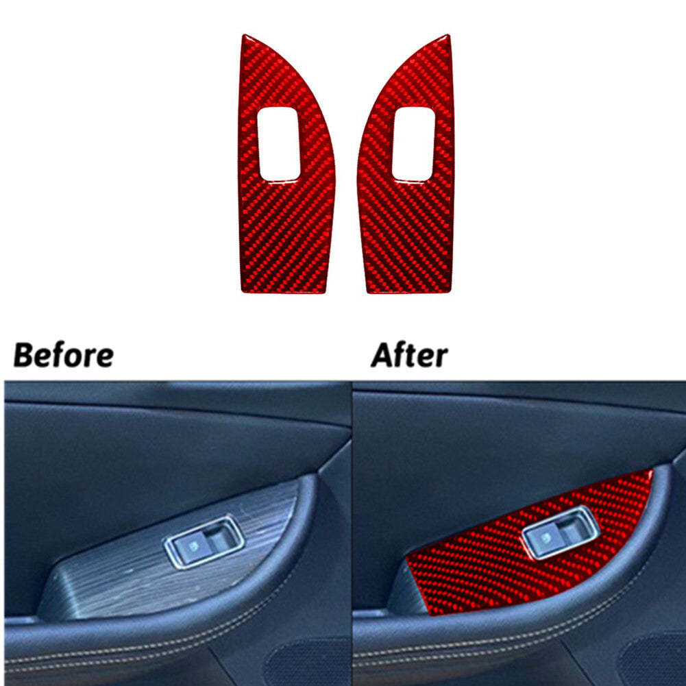 Carbon Fiber Driver Window Switch Lift Panel Cover Trim For Z4 E89 2009-2016 v