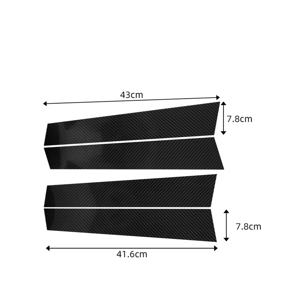 Carbon Fiber 4 Door Handle Frame Interior Cover Trim for VW for Passat 2006-2010 v