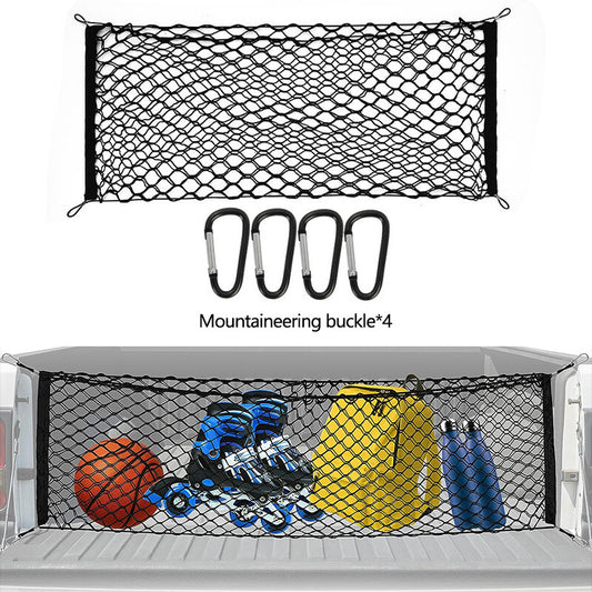 1Pcs 130*45CM Auto Rear Trunk Cargo Net Mesh Storage Organizer Pocket Small Cars Q