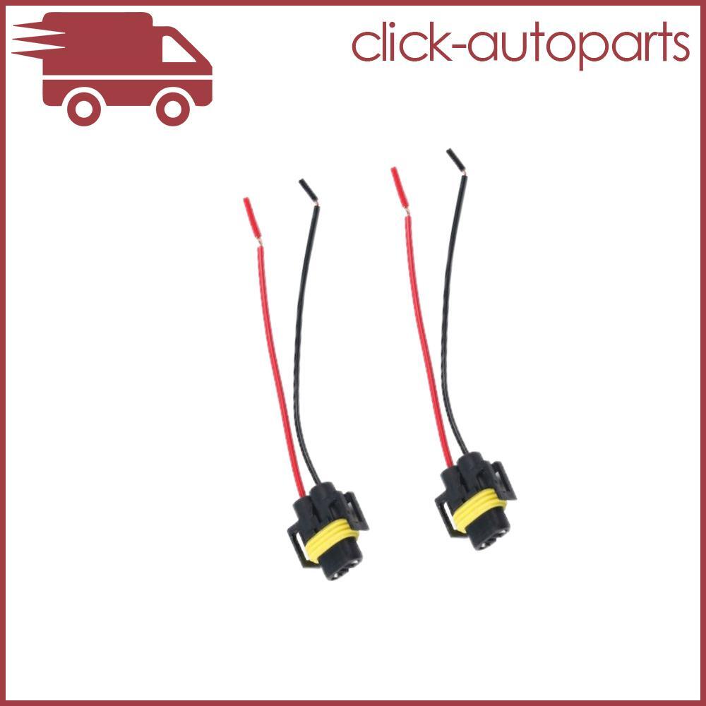 2pc H11 Headlight Fog Light Bulb Holder Connector Wiring Harness Socket Wire Q
